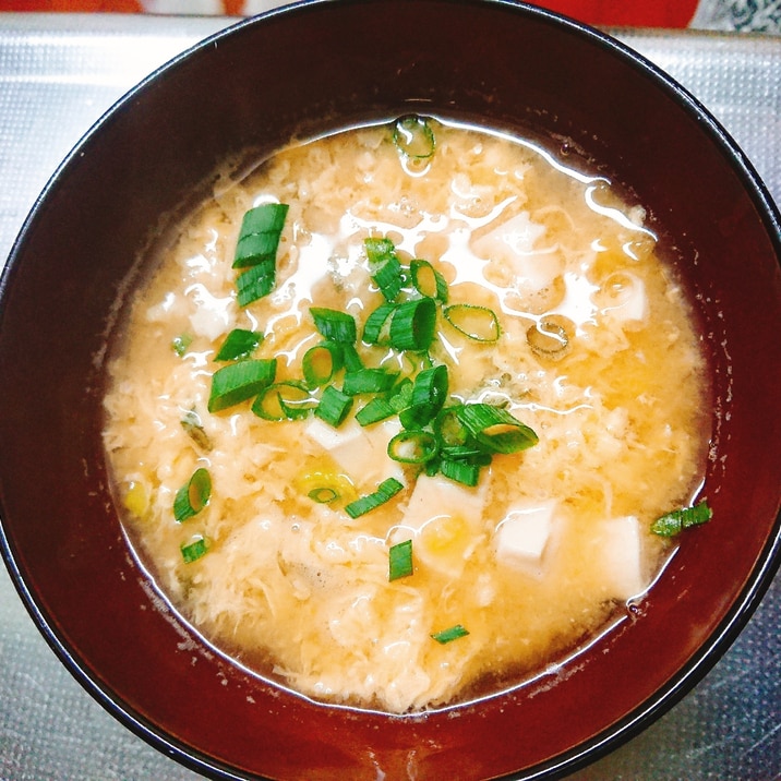 豆腐のかき玉お味噌汁